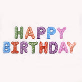 Multi Color Happy Birthday Balloon Banner 13 pcs